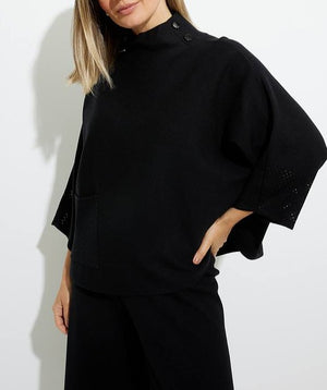 Mock Neck Knit Style | Black