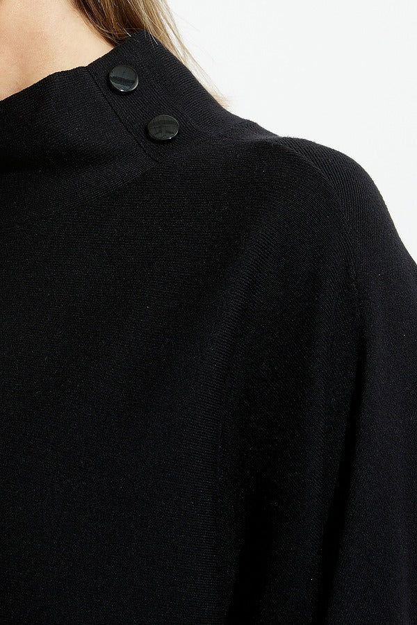 Mock Neck Knit Style | Black