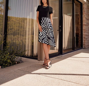 Printed Dress | Black and White