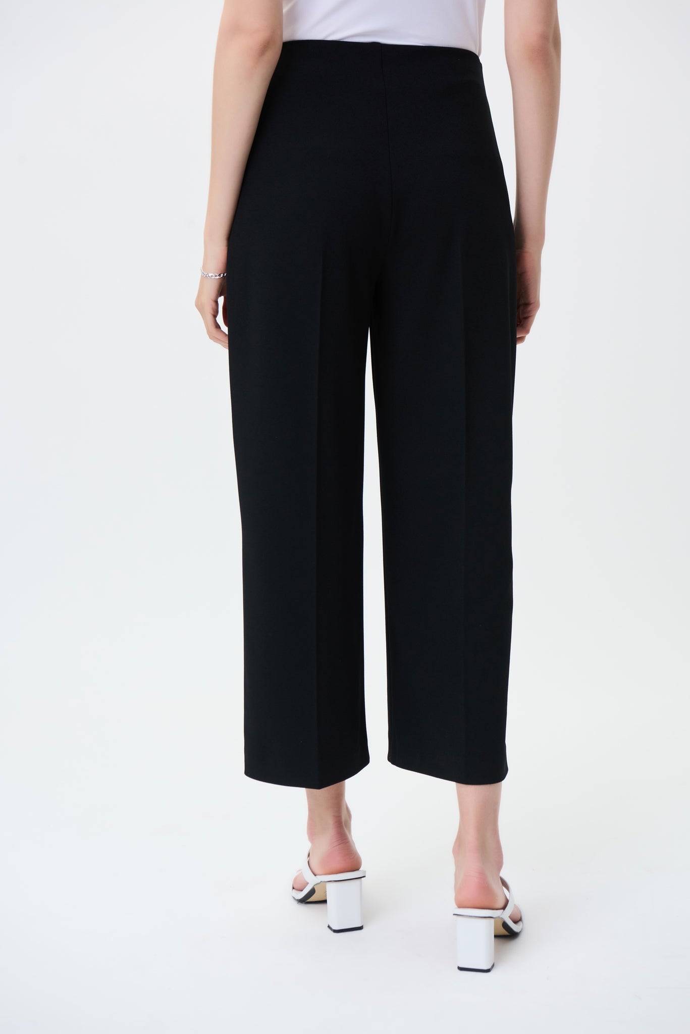 Front Tie Wide Leg Ankle Pant | Midnight