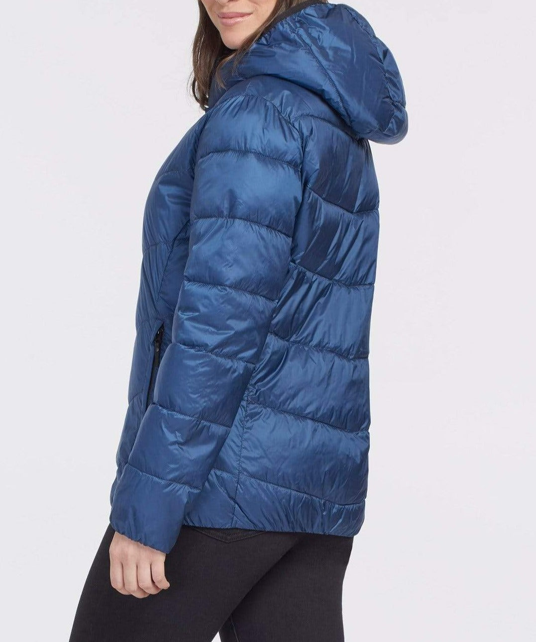 Short Iridescent Puffer Coat