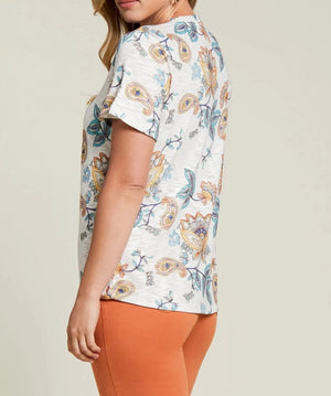 Printed Flutter Shirt | White 