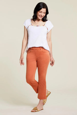 Pull On Kick Flare Capris