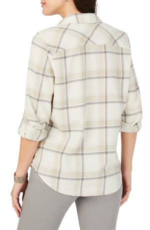 Classic plaid shirt | Ivory 