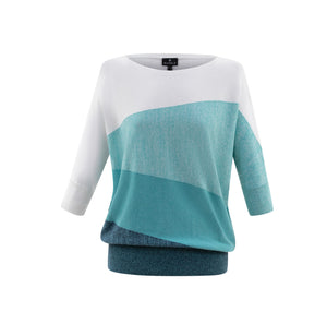 Elbow Sleeve Cotton Sweater | Marble