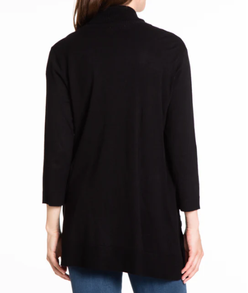 Rib Collar Swing Jacket | Black