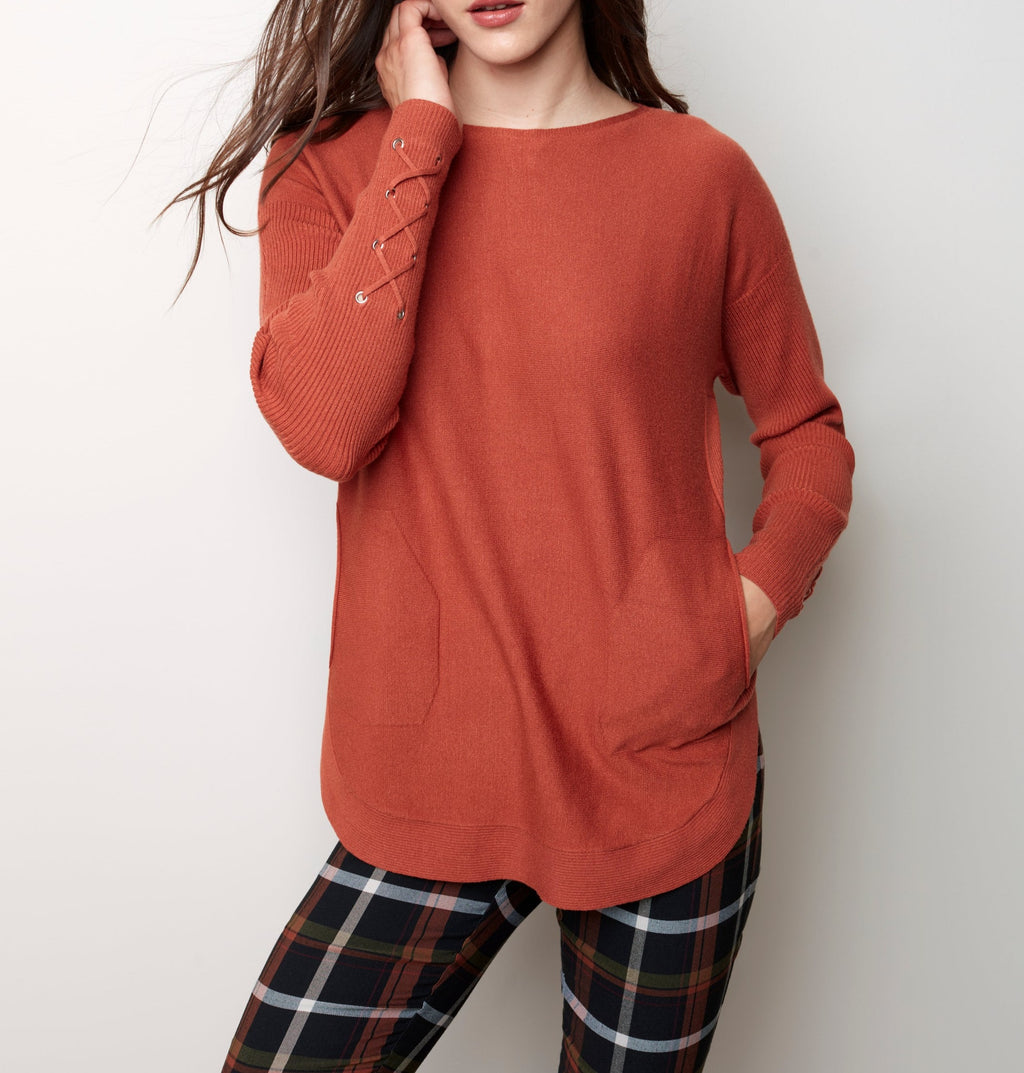 Plushy Knit Crew Neck Sweater