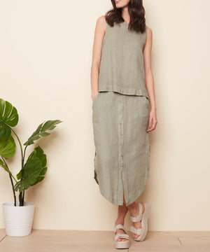 Linen Tank Top | Celadon