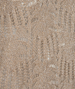 Open Knit Sweater With Lurex | Sand