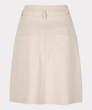 High Waisted Belt Skirt | Natural