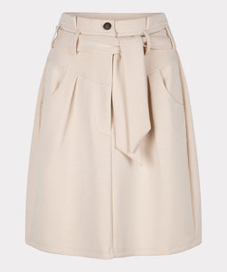 High Waisted Belt Skirt | Natural