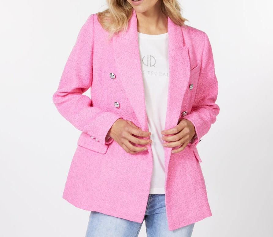 Double Button Blazer | Pink