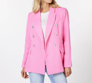 Double Button Blazer | Pink