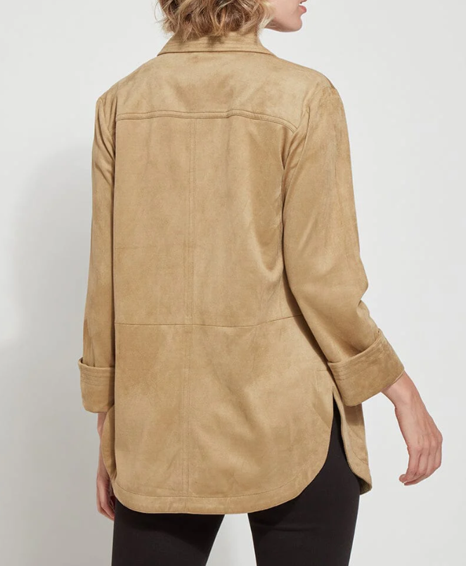 Suede Overshirt | Light Kahki