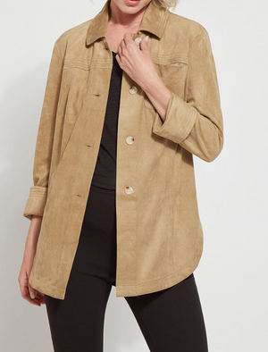 Suede Overshirt | Light Kahki