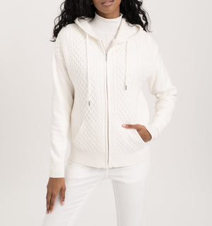 Zip Up Sweater | Cream