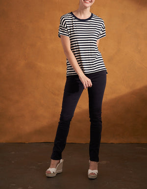 Short Sleeve Stripe Tee | Renuar