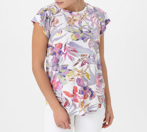 Flutter Sleeve Floral Tee