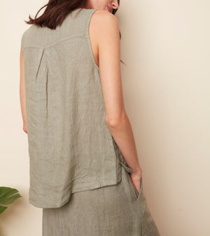 Linen Tank Top | Celadon