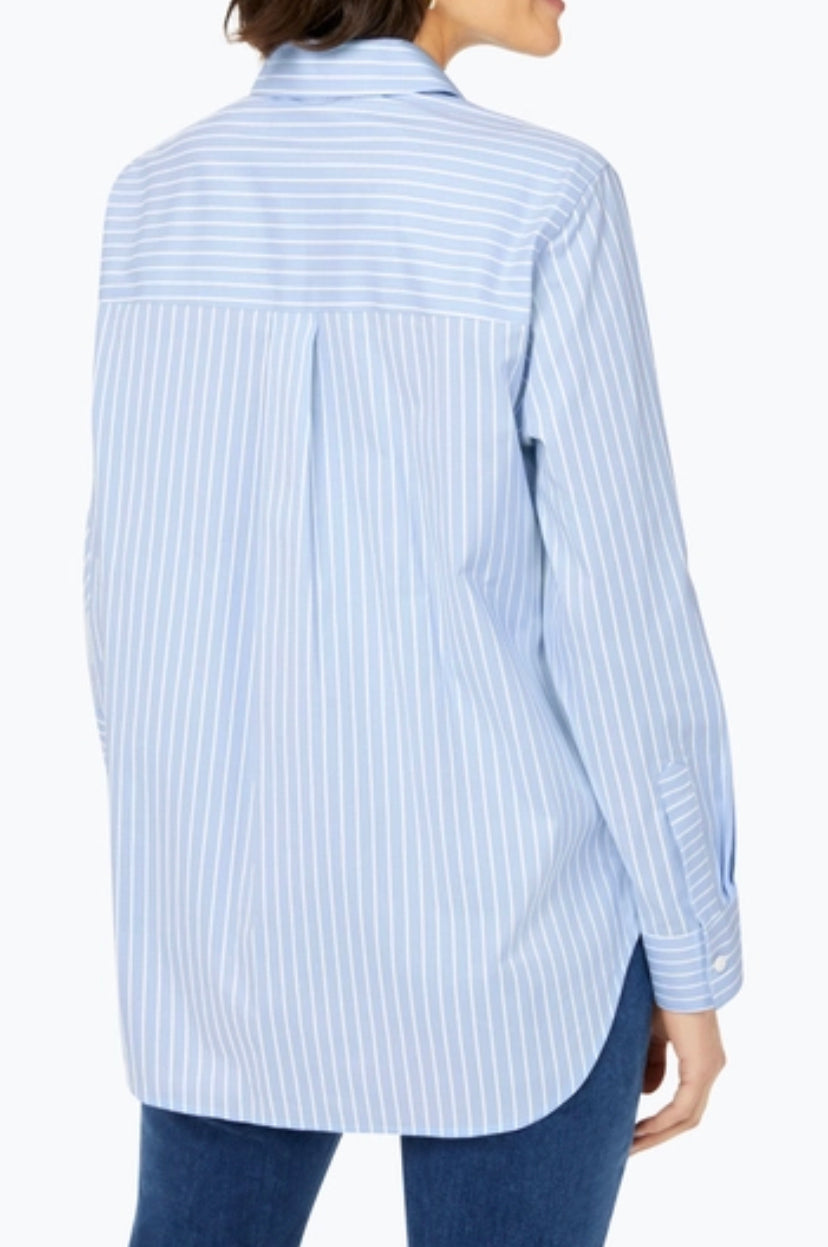 Boyfriend Non-Iron Femme Stripe Tunic | Foxcroft