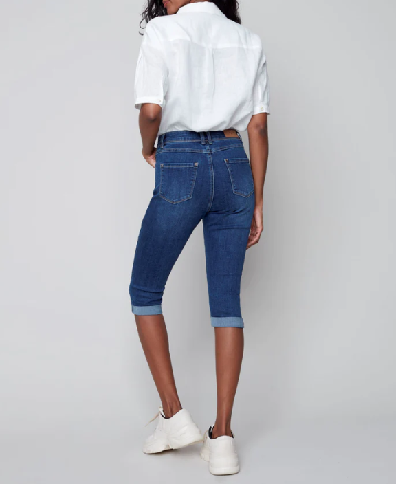 Denim Pedal Pusher Pant | Indigo