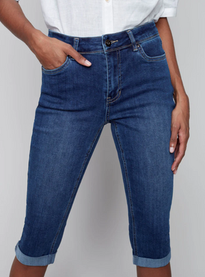 Denim Pedal Pusher Pant | Indigo