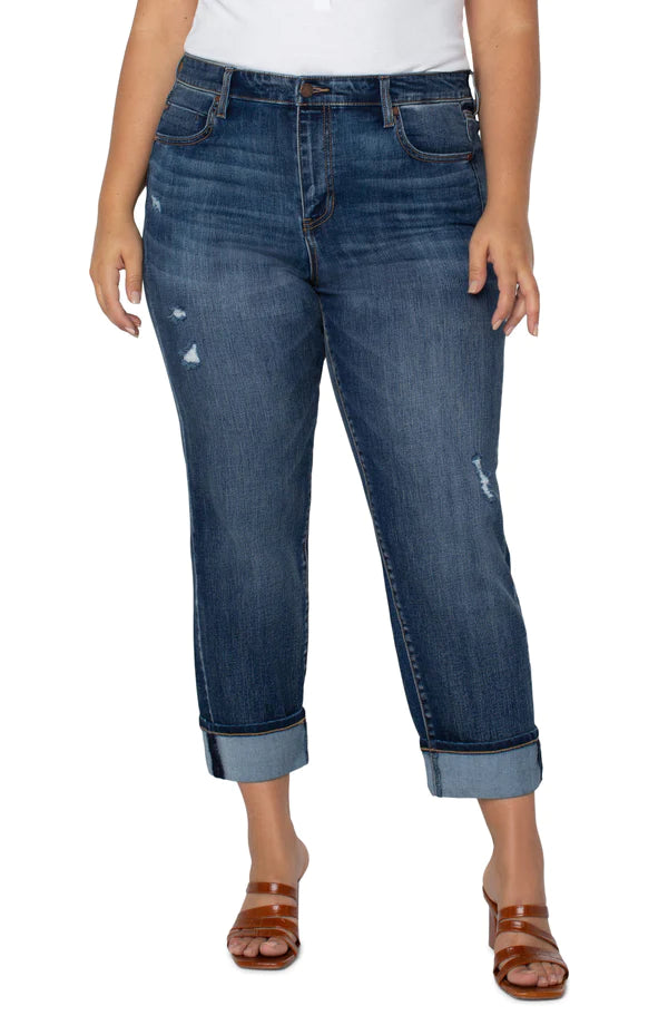 Marley Girlfriend Cuffed Jeans | Blue Mesa