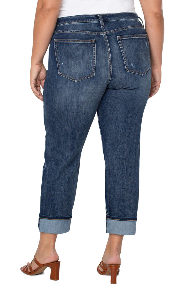 Marley Girlfriend Cuffed Jeans | Blue Mesa
