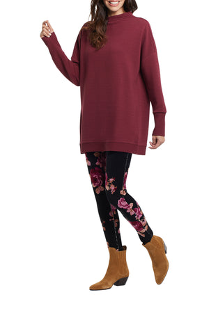 Ottoman Knit Tunic | Ruby Wine