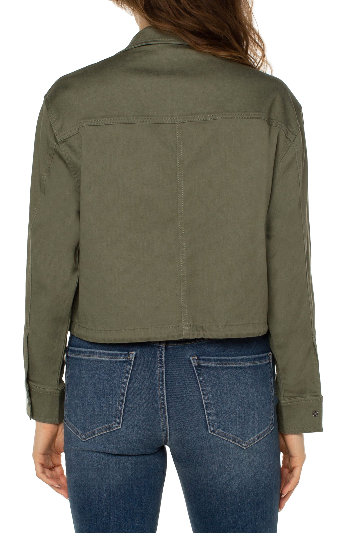 Cropped Cargo Jacket | Dried Basil